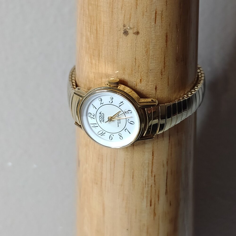 6 Inch Acqua Indiglo Stretch Watch With White Dial